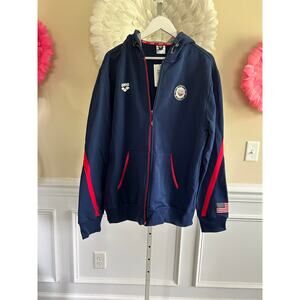 NWT Arena USA Swim Team Hooded Sweat Jacket Size XXL